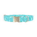 Tropical Palm Dog Collar - metal silver