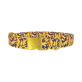 Multicolor Abstract Camo Dog Collar - metal gold