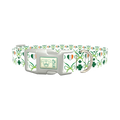 Clover Bow Dog Collar - plastic silver