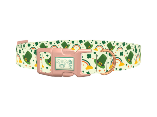 Leprechaun Hat Rainbow Dog Collar