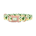 Leprechaun Hat Rainbow Dog Collar - plastic rose gold