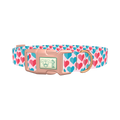 Geometric Colorful Heart Dog Collar - plastic rose gold