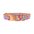 Tropical Summer Dog Collar - metal silver