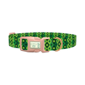 Diamond Clover Pattern Dog Collar - plastic rose gold
