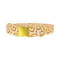 Breakfast Coffee Dog Collar - metal gold