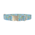 Spring Blossom Dog Collar - metal silver