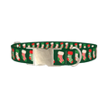 Festive Stocking Dog Collar - metal silver