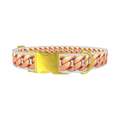 Rose Gold Chain Pattern Dog Collar - metal gold