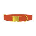 Bronze Satin Color Dog Collar - metal gold