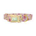 Floral Meadow Dog Collar - plastic gold