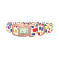Colorful Brick Pattern Dog Collar - plastic rose gold