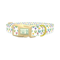Pastel Tulip Pattern Dog Collar - plastic gold