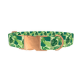 Tropical Jungle Leaves Dog Collar - metal rose gold