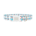 Candy Cane Star Dog Collar - plastic silver