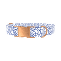 Geometric Blue Lines Dog Collar - Thumbnail 2