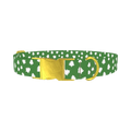White Christmas Tree Dog Collar - metal gold