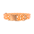 Orange Skull and Bones Dog Collar - metal rose gold