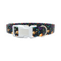 Space Planet Dog Collar - plastic rose gold