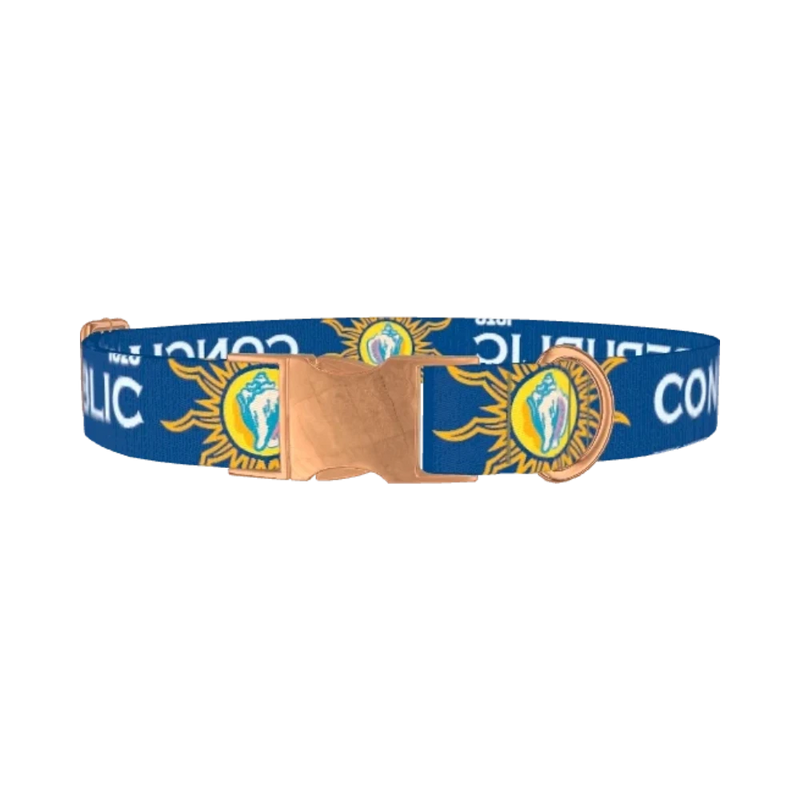 Conch Republic Star Dog Collar - metal rose gold