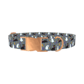 Halloween Cats Ghosts Dog Collar - metal rose gold