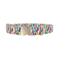 Christmas Tree Pattern Dog Collar - metal silver