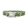 Green Army Camo Dog Collar - plastic silver