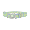 Geometric Petal Dog Collar - plastic silver