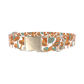 Mushroom Leaves Dog Collar - metal silver