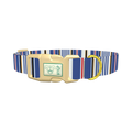 Bold Striped Dog Collar - plastic gold