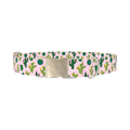 Floral Cactus Dog Collar - metal silver