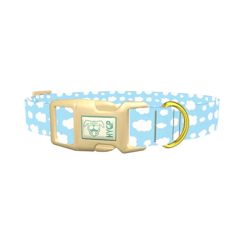 Cloud Pattern Dog Collar - plastic gold