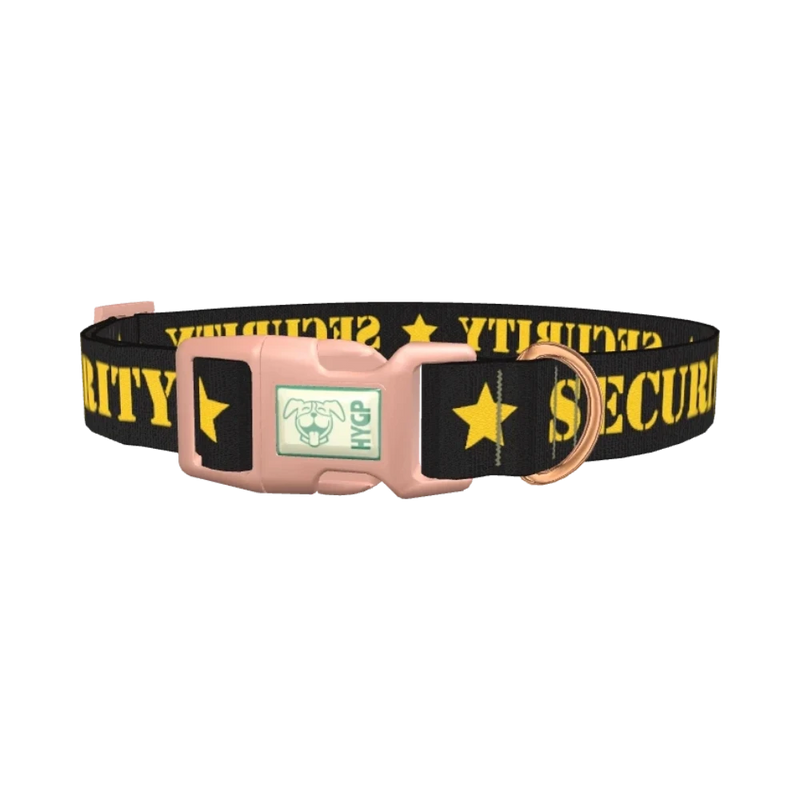 Security Star Dog Collar - plastic rose gold