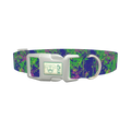 Vibrant Splatter Dog Collar - plastic silver