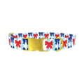 Patriotic Bow Dog Collar - metal gold