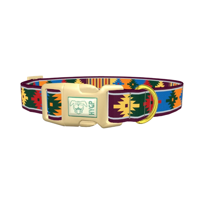 Colorful Tribal Star Dog Collar - plastic gold