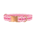 Halloween Pink Pumpkin Dog Collar - metal rose gold
