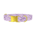 Witchy Magic Elements Dog Collar - metal gold