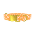 Yellow Blossom Dog Collar - metal gold