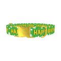 Birthday Floral Dog Collar - metal gold