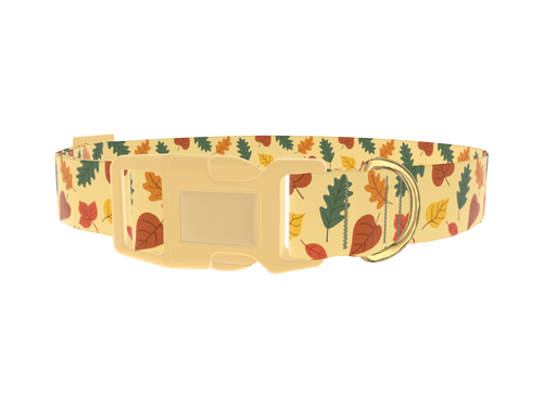 Colorful Autumn Leaf Dog Collar