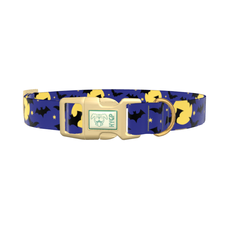 Halloween Night Dog Collar - plastic silver