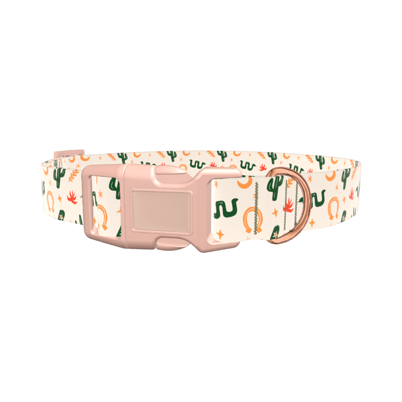 Desert Sunset Dog Collar - plastic silver