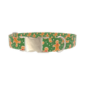 Gingerbread Cookie Dog Collar - metal silver