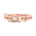 Geometric Letter Dog Collar - plastic rose gold