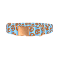 Pretzel Pattern Dog Collar - metal rose gold