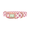 Heart Eyes Emoji Dog Collar - plastic rose gold