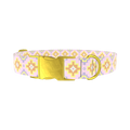 Pastel Geometric Dog Collar - metal rose gold