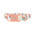 Colorful Floral Bouquet Dog Collar - plastic rose gold