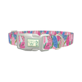 Floral Hyacinth Dog Collar - plastic silver