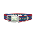 Geometric Rhombus Dog Collar - plastic silver